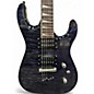 Used S&t Custom Guitar Double Cut Trans Black Solid Body Electric Guitar