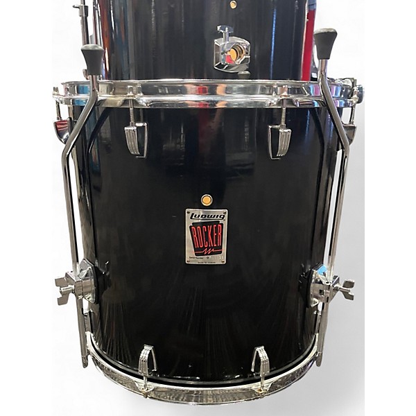 Used Ludwig 4 Piece ROCKER ELITE Black Drum Kit