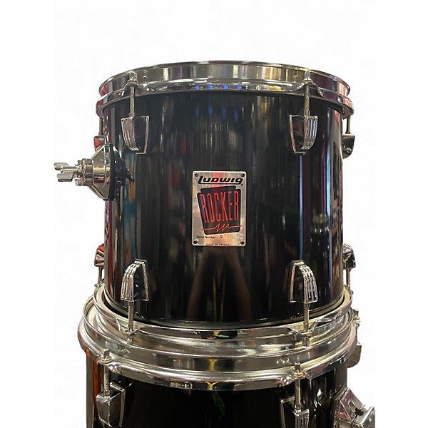 Used Ludwig 4 Piece ROCKER ELITE Black Drum Kit