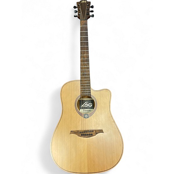 Used Lag Guitars Tramontane Natural Acoustic Electric Guitar