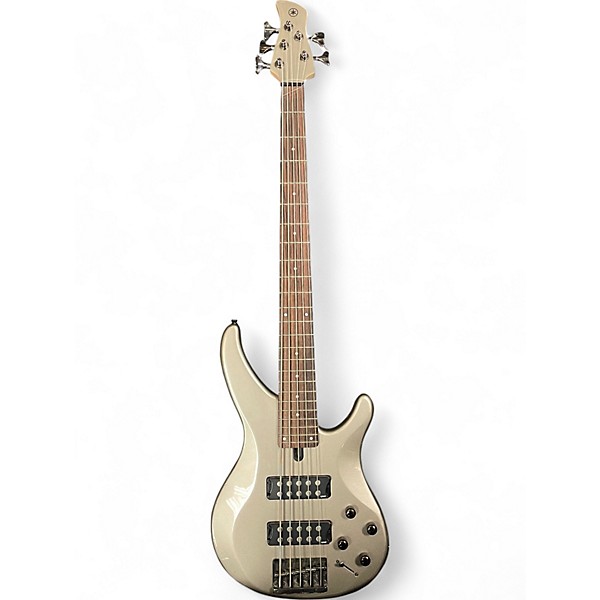Used Yamaha RBX775 5 String Silver Electric Bass Guitar