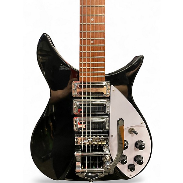 Used J. Robert RICK REPLICA Black Solid Body Electric Guitar