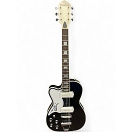 Used Airline TUXEDO Black Solid Body Electric Guitar