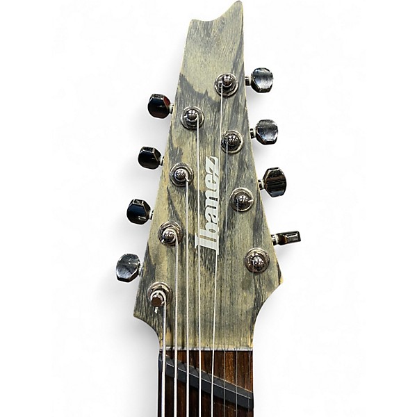 Used Ibanez RGIF8 Black Stained Solid Body Electric Guitar