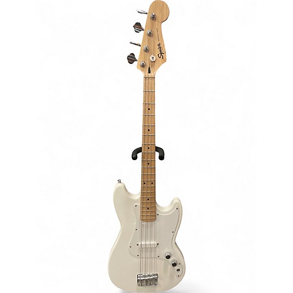 ベース Squier / Affinity Bronco Bass Used Squier Bronco Arctic White Electric Bass Guitar Arctic