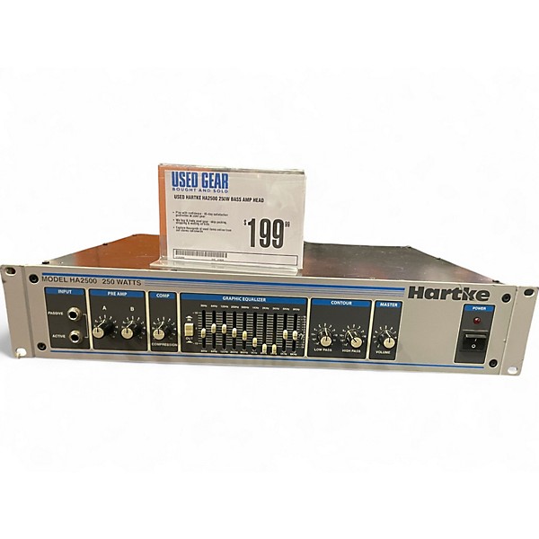超安い 250W HA2500 Hartke Used Bass Center Guitar | Head Amp ベース