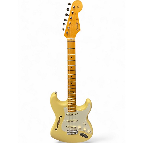 Used Fender ERIC JOHNSON THINLINE STRATOCASTER  Alpine White Hollow Body Electric Guitar