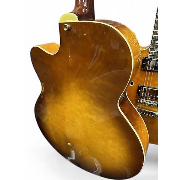 Used D'aspiranta New York Orange Acoustic Electric Guitar