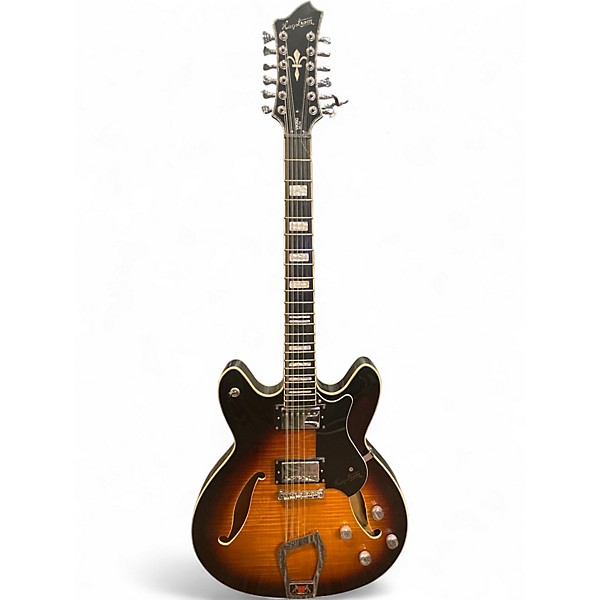 Used Hagstrom Viking 12 String 2 Color Sunburst Hollow Body Electric Guitar