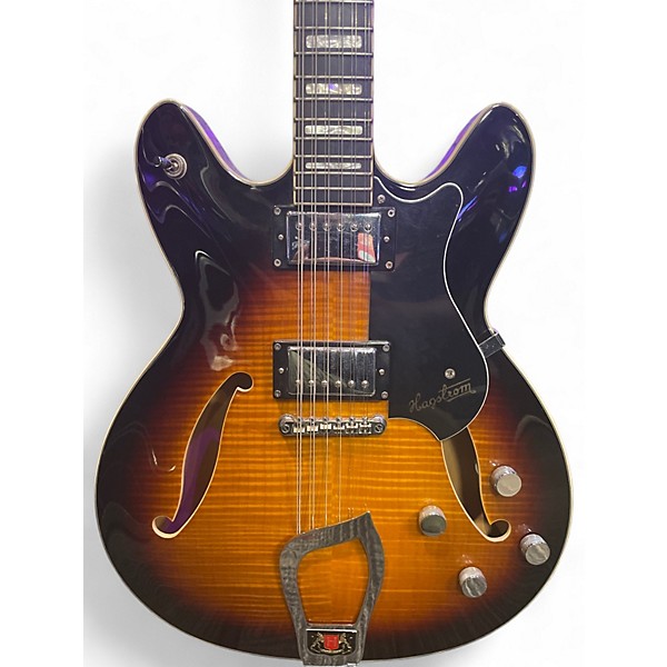 Used Hagstrom Viking 12 String 2 Color Sunburst Hollow Body Electric Guitar