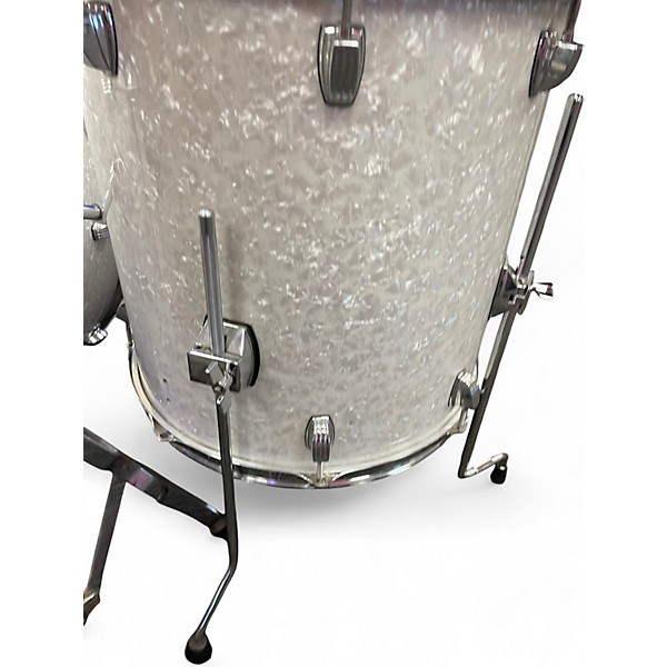 Used Ludwig 3 Piece Centennial MARINE WHITE Drum Kit