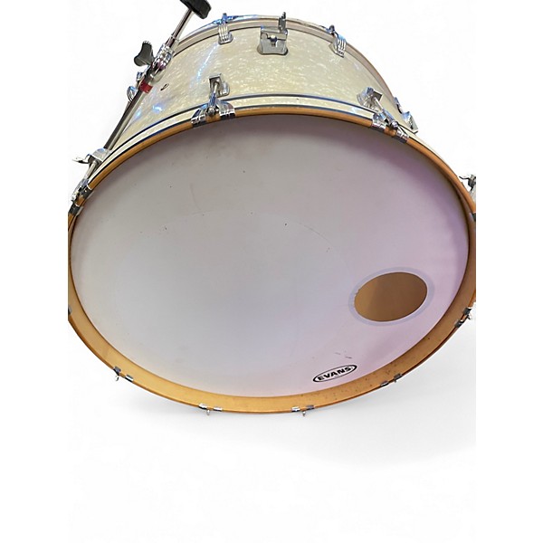 Used Ludwig 3 Piece Centennial MARINE WHITE Drum Kit