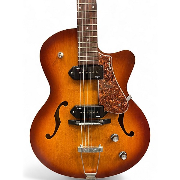 Used Godin 5th Avenue Kingpin II 2 Tone Sunburst Hollow Body Electric Guitar