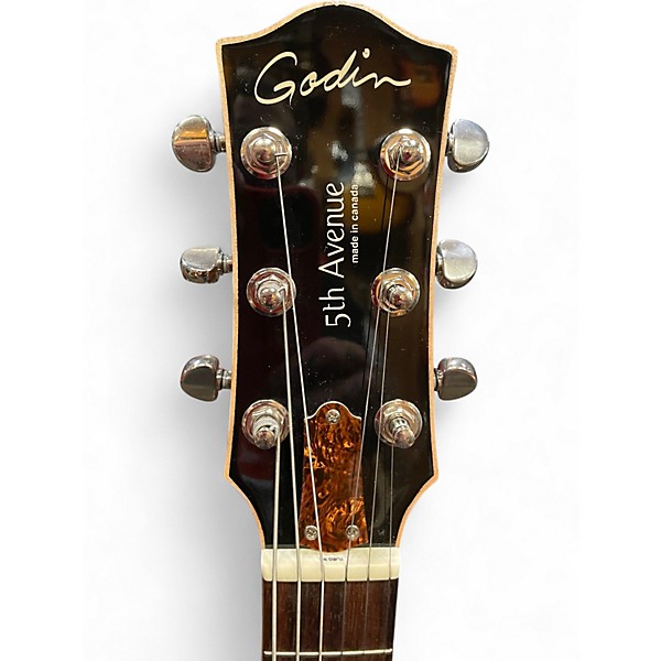 Used Godin 5th Avenue Kingpin II 2 Tone Sunburst Hollow Body Electric Guitar