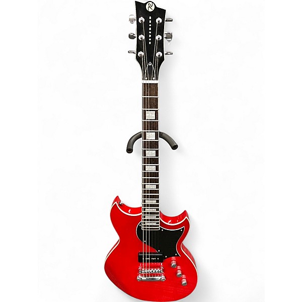 Used Reverend Sensei Jr Transparent Cherry Solid Body Electric Guitar