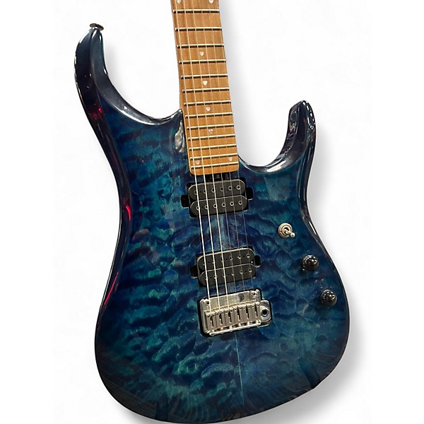 Used Sterling by Music Man  JP150D John Petrucci Signature DiMarzio Cerulean Paradise Solid Body Electric Guitar