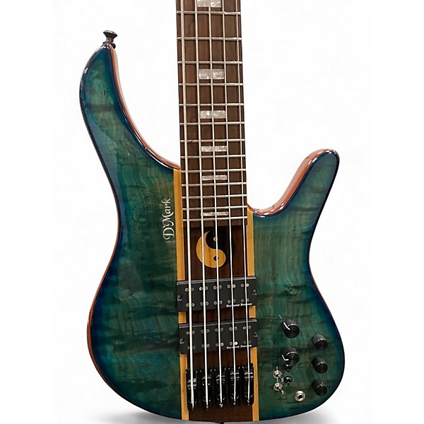 Used D Mark ALPHA CUSTOM Blue Burst Electric Bass Guitar