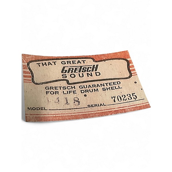 Used Gretsch Drums 14in 4418 ROSE SPARKLE Drum