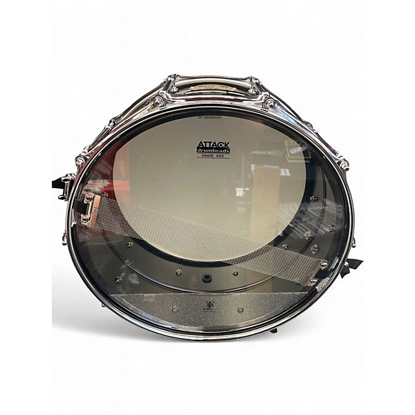 Used Pork Pie USA 14X6.5 Big Black Brass Snare Black Brass Drum