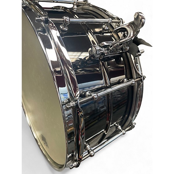 Used Pork Pie USA 14X6.5 Big Black Brass Snare Black Brass Drum