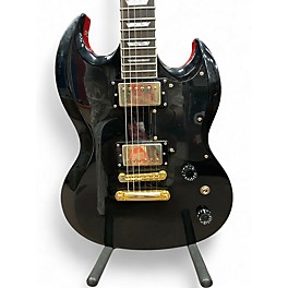Used Harley Benton dc-dlx Black Solid Body Electric Guitar