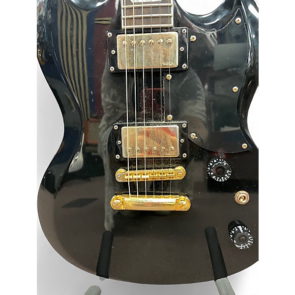 Used Harley Benton dc-dlx Black Solid Body Electric Guitar