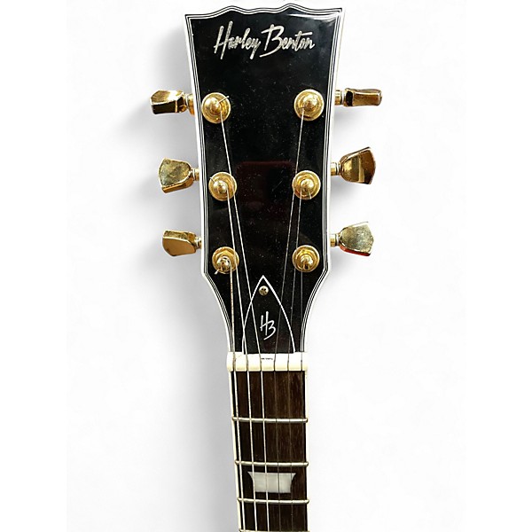 Used Harley Benton dc-dlx Black Solid Body Electric Guitar