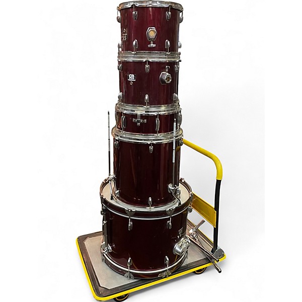 Used CB Percussion 5 Piece SP-Series Red Drum Kit