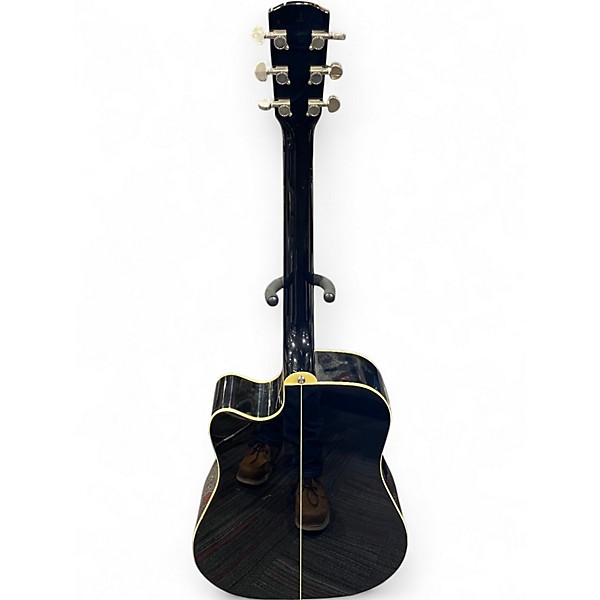 Used Alvarez AD60 Dreadnought Black Acoustic Electric Guitar