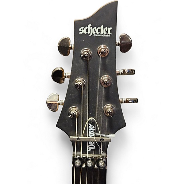 Used Schecter Guitar Research Demon 6 FR Black Solid Body Electric Guitar