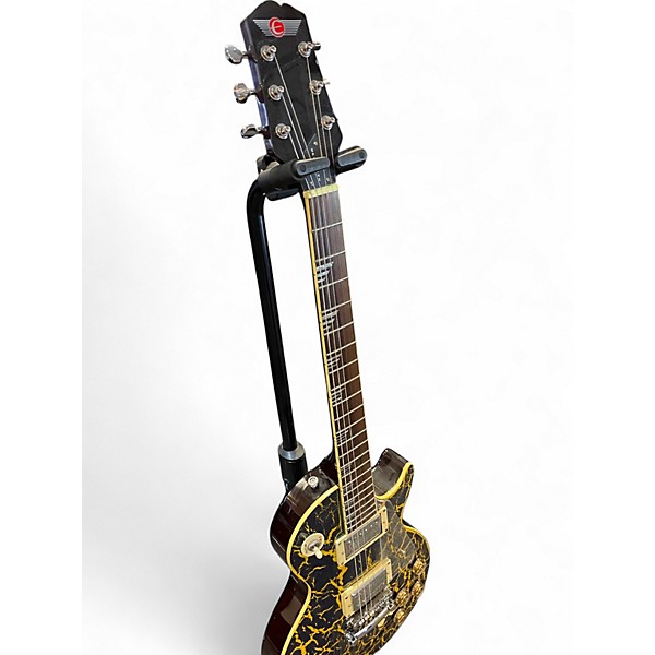 Used Epiphone LES PAUL NUCLEAR EXTREME YELLOW CRACKLE Solid Body Electric Guitar