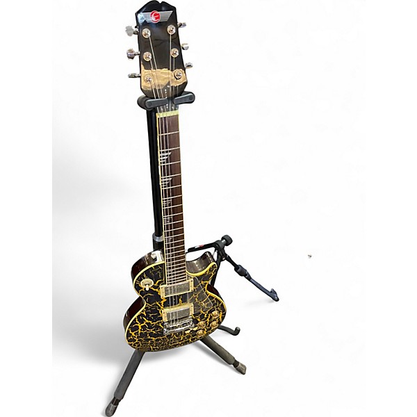 Used Epiphone LES PAUL NUCLEAR EXTREME YELLOW CRACKLE Solid Body Electric Guitar