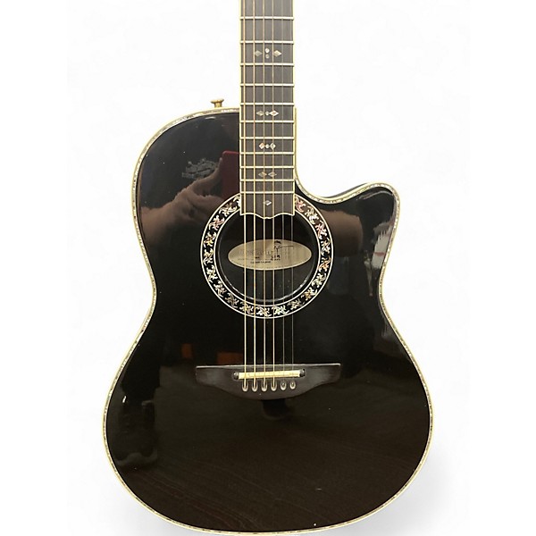 Used Ovation 1869 Custom Legend Black Acoustic Electric Guitar