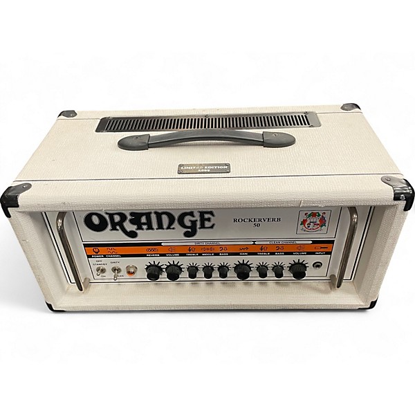 Used Orange Amplifiers Rockerverb RK50H White Tube Guitar Amp Head