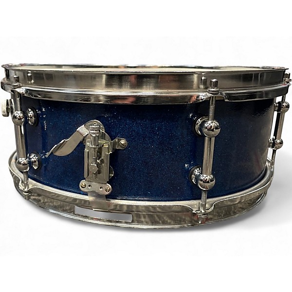 Vintage 1960s Norma 14in MADE IN JAPAN SNARE DRUM BLUE SPARKLE Drum