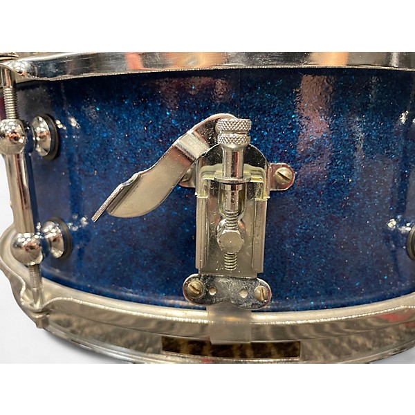 Vintage 1960s Norma 14in MADE IN JAPAN SNARE DRUM BLUE SPARKLE Drum