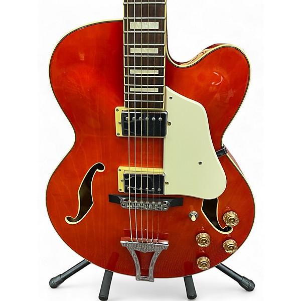 Used Ibanez AF75D Orange Hollow Body Electric Guitar