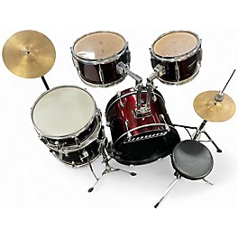 Used Ludwig 5 Piece Accent CS Candy Apple Red Drum Kit