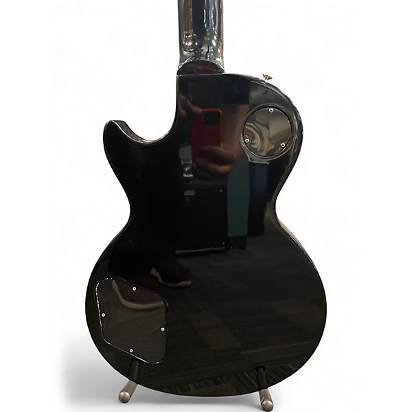 Used Gibson Les Paul Classic Plus Trans Black Solid Body Electric Guitar