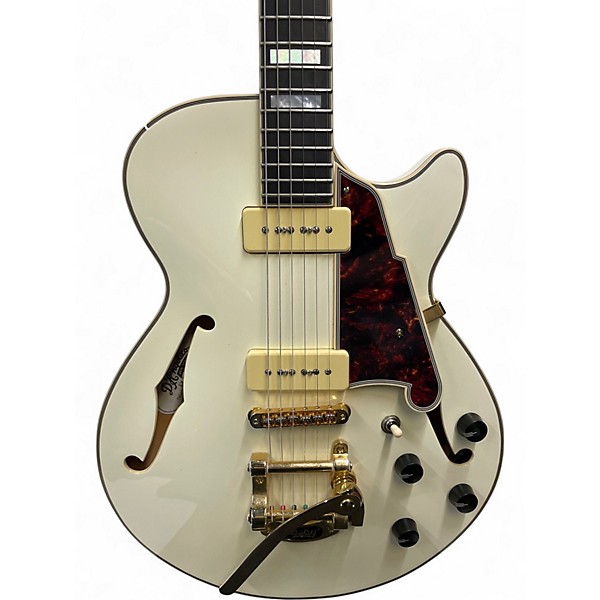 Used D'Angelico EX-SS White Hollow Body Electric Guitar