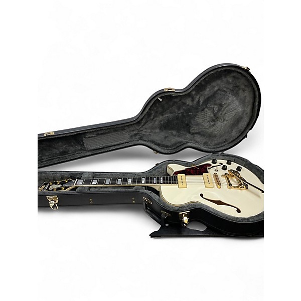 Used D'Angelico EX-SS White Hollow Body Electric Guitar