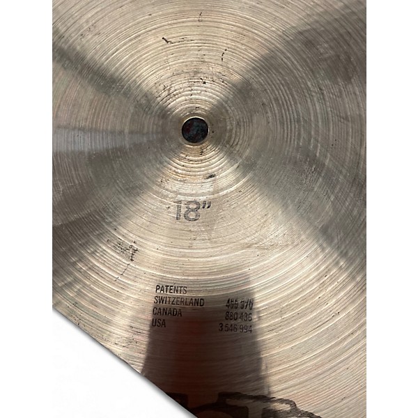 Used Paiste 18in 2002 FLAT RIDE Cymbal