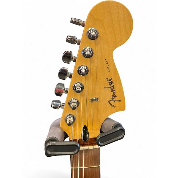 Used Fender Jaguar Apple Green Solid Body Electric Guitar