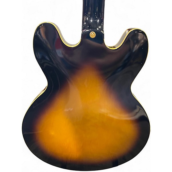 Used Epiphone Dot Deluxe Flametop 2 Color Sunburst Hollow Body Electric Guitar