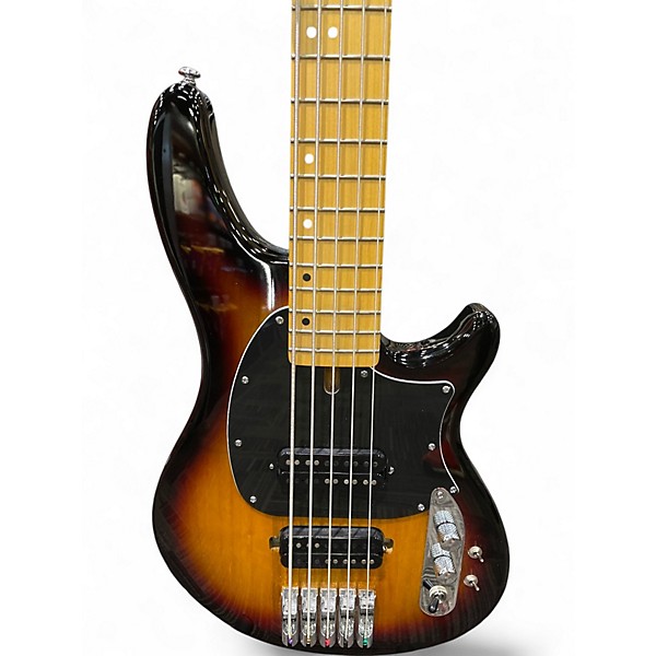 Used Schecter Guitar Research CV-5 3 Tone Sunburst Electric Bass Guitar