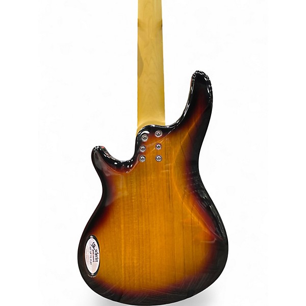 Used Schecter Guitar Research CV-5 3 Tone Sunburst Electric Bass Guitar
