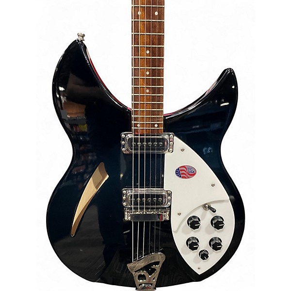 Used Rickenbacker 330 THINLINE SEMI-HOLLOW Jetglo Hollow Body Electric Guitar