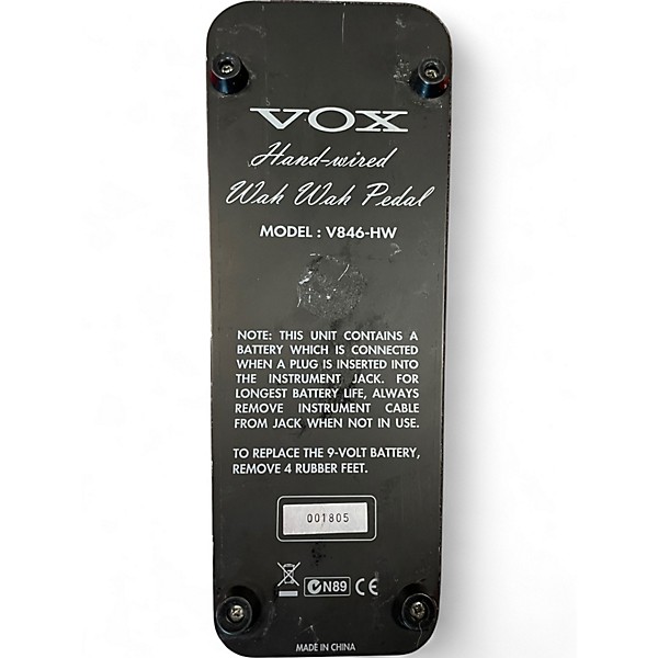Used VOX V846HW Hand Wired Wah Effect Pedal