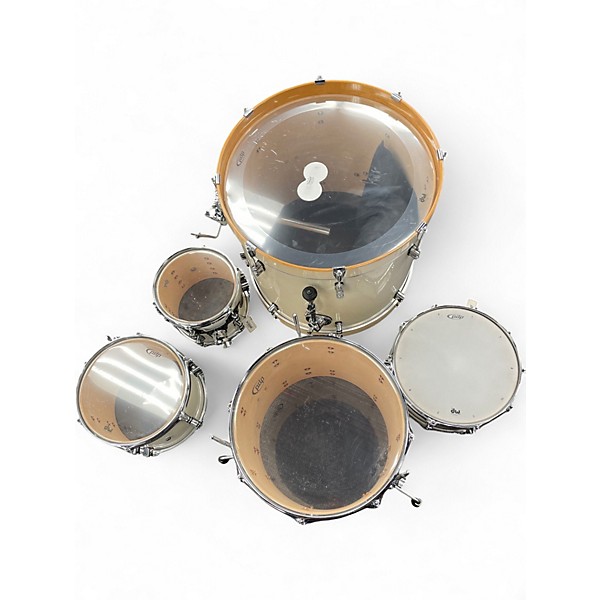 Used PDP by DW 5 Piece Concept Maple Pearlescent White Drum Kit
