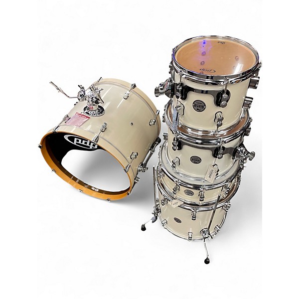Used PDP by DW 5 Piece Concept Maple Pearlescent White Drum Kit